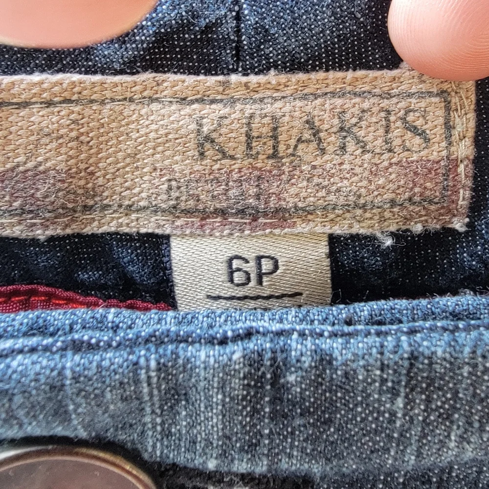 Khakis zipper closure blue jeans size 6 petit